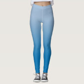 Stijlvol licht tot donkerblauwe verloop leggings (Voorkant)
