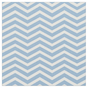 Stijlvol lichtblauw en wit Chevron-patroon Stof