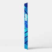 Stijlvol lichtblauw fractal Case-Mate iPhone case (Achterkant / Rechts)