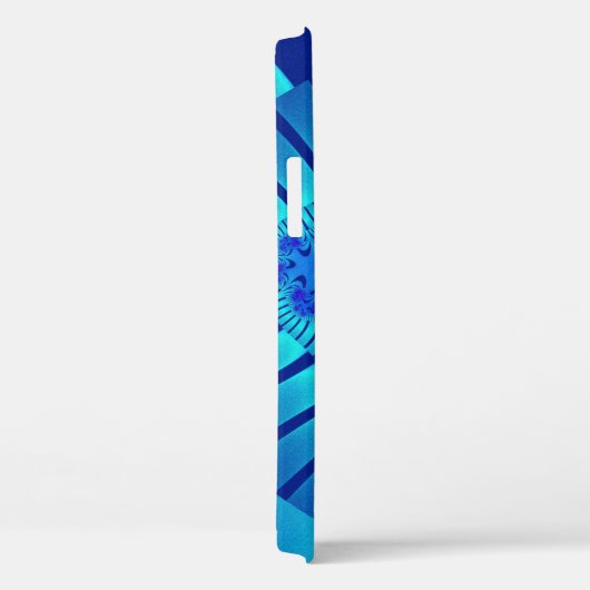 Stijlvol lichtblauw fractal Case-Mate iPhone case (Achterkant / Rechts)