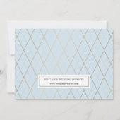 Stijlvol lichtblauw huwelijk sparen de Datum foto Save The Date (Achterkant)