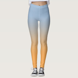 Stijlvol lichtblauw tot Oranje verloop Leggings