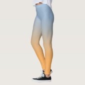 Stijlvol lichtblauw tot Oranje verloop Leggings (Links)