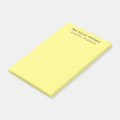 Stijlvol lichtgeel eenvoudig en professioneel post-it® notes (Schuin)