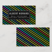 Stijlvol lijnpatroon / kleurrijk visitekaartje (Voorkant / Achterkant)