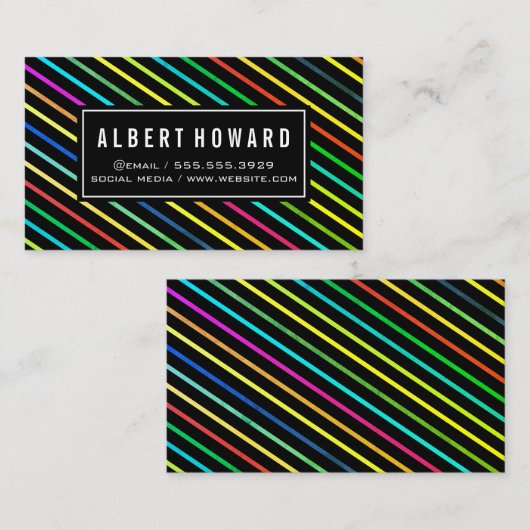 Stijlvol lijnpatroon / kleurrijk visitekaartje (Voorkant / Achterkant)