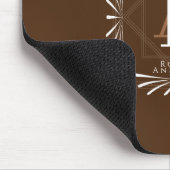 Stijlvol Lijst bruin monogram Muismat (Hoek)