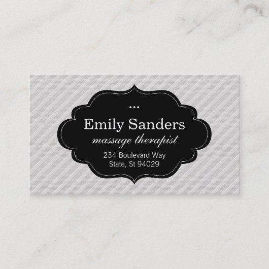 Stijlvol Lijst | Gestreepte textuur Visitekaartje (Voorkant)