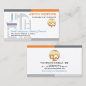 Stijlvol Lijst handyman Rollerverf penseel Visitekaartje (Voorkant / Achterkant)