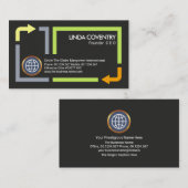 Stijlvol Lijst pijlrand Personeel Visitekaartje (Voorkant / Achterkant)