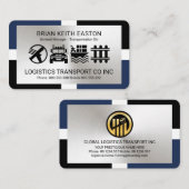 Stijlvol Lijst Silver Layer Transport Visitekaartje (Voorkant / Achterkant)