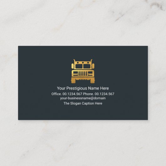 Stijlvol Lijst Trucker Driver Visitekaartje (Achterkant)
