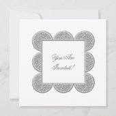 Stijlvol Lijst van de Uitnodiging van de Partij Zi (Achterkant)