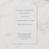 Stijlvol lijst visitekaartje (Achterkant)