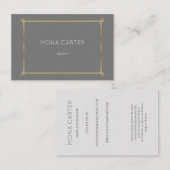 Stijlvol lijst visitekaartje (Voorkant / Achterkant)
