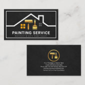 Stijlvol Lijst voor dakbedekking met goudpenseel Visitekaartje (Voorkant / Achterkant)