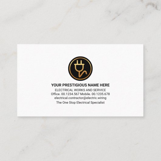 Stijlvol Lijst voor elektrisch circuit Visitekaartje (Achterkant)