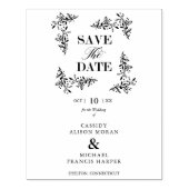 Stijlvol Lijst voor moderne bruiloft met opslagdat Rubberstempel (Afrduk)