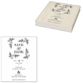 Stijlvol Lijst voor moderne bruiloft met opslagdat Rubberstempel (Gestempeld)