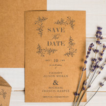 Stijlvol Lijst voor moderne bruiloft met opslagdat