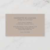 Stijlvol Lila en Goud Chic Elegant Monogram Visitekaartje (Achterkant)