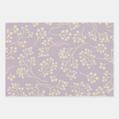 Stijlvol Lila Floral Pattern Modern Farmhouse Inpakpapier Vel (Voorkant 2)