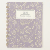 Stijlvol Lila Floral Pattern Modern Speciaal Planner (Voorkant)