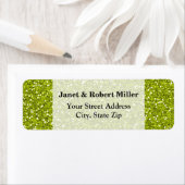 Stijlvol Lime Green Glitter Etiket (Insitu)
