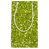 Stijlvol Lime Green Glitter Klein Cadeauzakje (Voorkant)