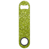 Stijlvol Lime Green Glitter Speed Flessenopener (Voorkant)