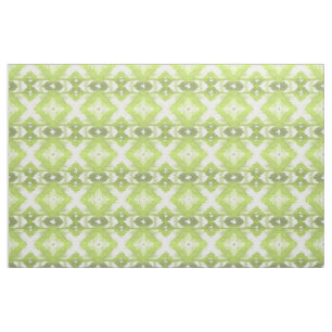 Stijlvol Limoen Olive Green White Ikat Tribal Patt Stof