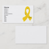 Stijlvol lint Visitekaartje voor kinderkanker (Voorkant / Achterkant)
