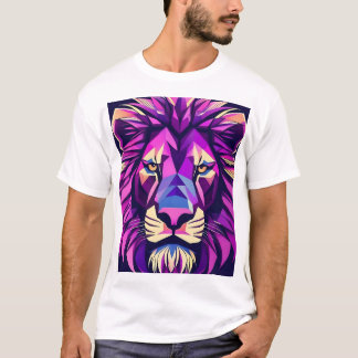 Stijlvol Lion Design met geometrische flair T-shirt