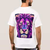 Stijlvol Lion Design met geometrische flair T-shirt (Achterkant)