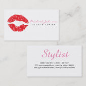Stijlvol Lips Makeup Artist Visitekaartje (Voorkant / Achterkant)