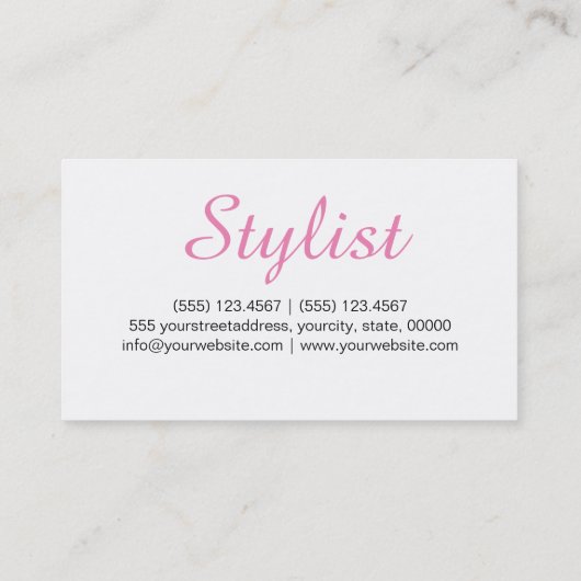 Stijlvol Lips Makeup Artist Visitekaartje (Achterkant)