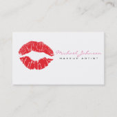Stijlvol Lips Makeup Artist Visitekaartje (Voorkant)