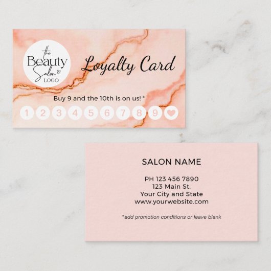 Stijlvol Logo Professioneel Loyalty Card Visitekaartje (Voorkant / Achterkant)