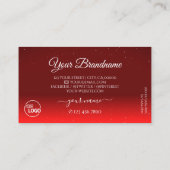 Stijlvol Logo rode mousserende diamanten Visitekaartje (Achterkant)