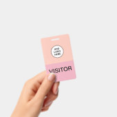 Stijlvol Logo Sjabloon Company Visitor Badge (Handheld)