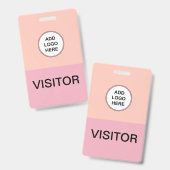 Stijlvol Logo Sjabloon Company Visitor Badge (Voor- en achterkant)