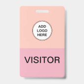 Stijlvol Logo Sjabloon Company Visitor Badge (Achterkant)