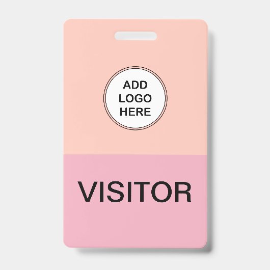 Stijlvol Logo Sjabloon Company Visitor Badge (Voorkant)