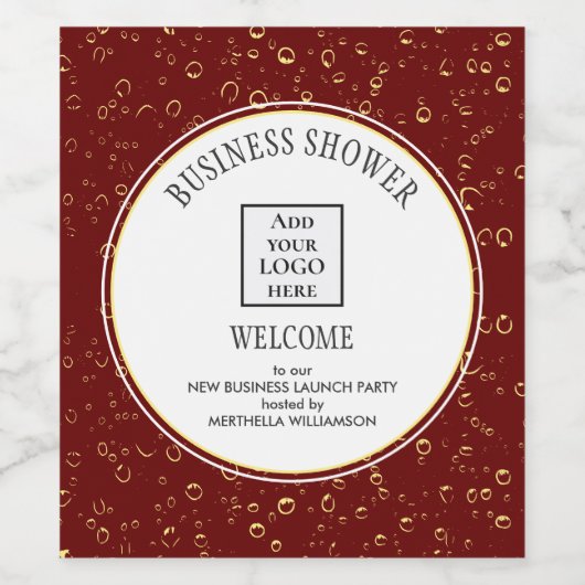 Stijlvol Logo voor de Bourgogne Business Shower Wijn Etiket (Enkel label)
