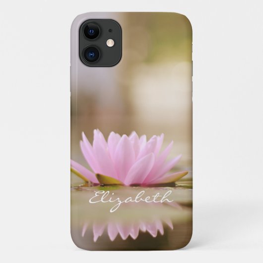 Stijlvol Lotusbloem Landschap, Zen Case-Mate iPhone Case (Achterkant)