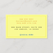 Stijlvol, luxe, elegant, chique en moderne rand contactkaartje (Achterkant)