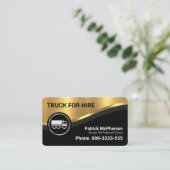 Stijlvol luxe Gold Curve Wave rijden Visitekaartje (Staand voorkant)