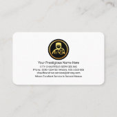 Stijlvol luxe Gold Curve Wave rijden Visitekaartje (Achterkant)