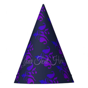 Stijlvol luxe patroon Koninklijke Neon Blauwe Papi Feesthoedjes