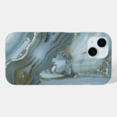 Stijlvol luxe tijdloos grijs goud marmer Case-Mate iPhone case (Achterkant (horizontaal))